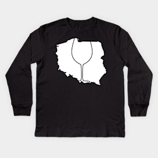 Countries of Wine: Poland Kids Long Sleeve T-Shirt